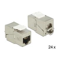 Keystone Modul RJ45 Buchse > LSA Cat.6A STP kompakt 24 Stück
