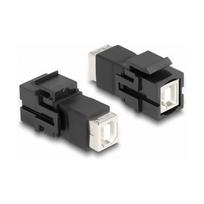 Keystone Modul USB 2.0 Typ-B Buchse zu USB 2.0 Typ-B Buchse schwarz