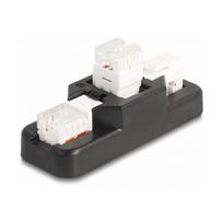 Keystone LSA Set mit Auflegehalterung RJ45 / RJ11 Cat.6 schwarz