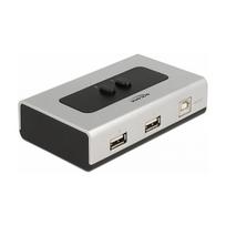 Umschalter USB 2.0 mit 1 x Typ-B Buchse zu 2 x Typ-A Buchse manuell bidirektional
