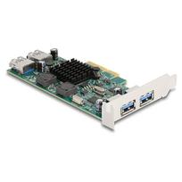 PCI Express x4 Karte zu 2 x extern USB 5Gbps Typ-A + 2 x intern USB 5Gbps Typ-A Dual Channel - Low Profile Formfaktor