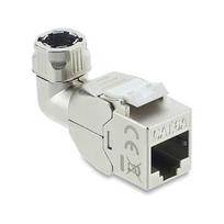 Keystone Modul RJ45 Buchse zu LSA Cat.6A werkzeugfrei 90° winkelbar geschirmt für Kabeldurchmesser von 6,0 - 8,5 mm