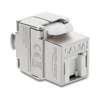 Keystone Modul RJ45 Buchse zu LSA Cat.6A geschirmt werkzeugfrei mit Staubschutzklappe