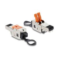 RJ45 Stecker mit Klemmverschluss 2 Pin +/- werkzeugfrei - composite power connector