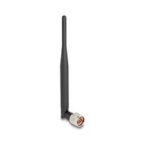 Delock WiFi 7 Antenne N Stecker 2 - 3 dBi 20,6 cm omnidirektional mit Kippgelenk und flexiblem Material schwarz