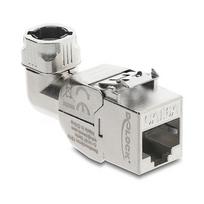Keystone Modul RJ45 Buchse zu LSA Cat.6A mit Metall Latch werkzeugfrei 90° winkelbar geschirmt