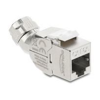 Keystone Modul RJ45 Buchse zu LSA Cat.6A werkzeugfrei 45° winkelbar geschirmt