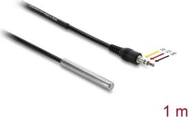 Delock Temperaturfühler-Kabel mit 3,5 mm 3 Pin Klinkenstecker DS18B20 1 m (91387)