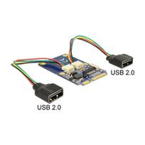 Mini PCIe I/O full size 2 x USB 2.0 Typ-A Buchse