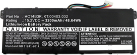 CoreParts - Laptop-Batterie - Lithium-Ionen - 3200 mAh - 48,6 Wh - Schwarz - für Acer Aspire ES1 (MBXAC-BA0043)