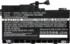 CoreParts - Laptop-Batterie - Lithium-Ionen - 8300 mAh - 94,6 Wh - Schwarz - für HP ZBook 17 G3 Mobile Workstation (MBXHP-BA0074)