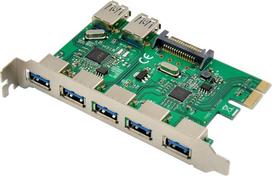 MicroConnect 7 port USB 3.0 PCIe card - Digital/Daten (MC-USB3.0-ST610)