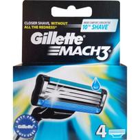 Gillette Mach3 Spare Heads pakaitinės galvutės skustuvui, 4 vnt.