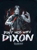The Walking Dead Daryl Don't Mess with Dixon Marškinėliai Oficialiai Licencijuoti Juokingi Išparduoti Unisex Marškinėliai L