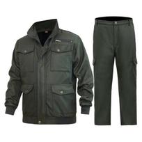 2 vnt./komplektas Atvartas ilgomis rankovėmis, užtrauktuku, mygtukai, vilnos pamušalas, pamušalas. 2XL armijos žalia spalva