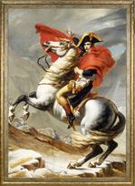 Art Poster Gallery A3 Napoleon Bonaparte Crossing Alps Gold Frame Masterpiece auksas