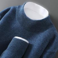100% Grynos Vilnos Vyriškas Megztinis: Megztas pusaukštis megztinis, laisvo kirpimo kasdienis kašmyro pagrindo megztinis 2XL 170/190