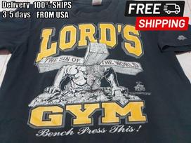 Vintažiniai 1990 m. „Lord's Gym“, „His Pain Your Gain“, „Living Epistles“ marškinėliai, L dydžio, unisex marškinėliai XXXXL