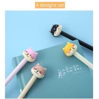 4pcs Cute Husky Gel Pen Ballpoint 0.5mm Black Color Gel Ink Pens for Writing Signature Stationery Office School Supplies