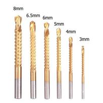 6pcs/set Cobalt PCB Drill Bit Set Spiral Screw Metric Composite Tap Drill Bit Set for Cutting Drilling Polishing auksas