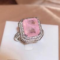 High Quality Pink/blue/Green Zircon Paraiba Ring for Women Party Jewelry Engagement Ring Anniversary Gift  Silver Jewelry 9