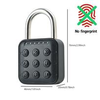 Tuya TTLOCK APP Išmanusis piršto antspaudo pakabinamas užraktas Atsparus vandeniui Biometriniai piršto antspaudo durų užraktai Užraktas be rakto Namų Bagažo Saugumo Aliuminio Lydinio Užraktai
