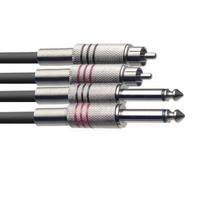 Stagg, RCA, 2 x Jack Stereo 6.3 mm, 60 cm