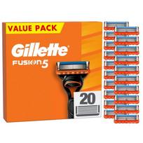 Gillette Fusion5 Skustuvo Vyrams Peiliukai, 20 Skustuvo Galvučių