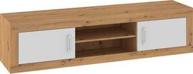 TV stovas Meblocross Verin VRN-05 180 cm ąžuolas Artisan/balta, 2 durys, praktiškas dizainas