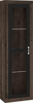 Vitrina Meblocross Verin VRN-08 ąžuolas Grange / juodas blizgus, pastatoma