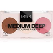 Gabriella Salvete Contouring Palette kontūravimo priemonių paletė atspalvis 02 Medium Deep 9 g