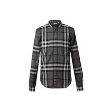 Burberry pledinio rašto ilgomis rankovėmis marškiniai vyriški juodi XS