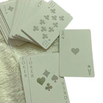 Sidabrinis šviesus kortų pokerio žaidimas Sidabrinis pokerio kostiumas Plastic Magic Waterproof Deck of Card Magic Water Gift Collection