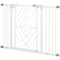 Durų apsauginė grotelė Laiptų apsauginė grotelė Apsauginė grotelė Šunų grotelė, 100 cm x 4 cm x 76 cm, balta