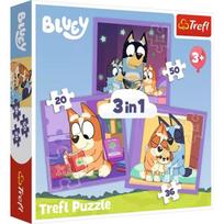 Trefl: Bluey 3 viename dėlionės rinkinys - 20, 36, 50 dalių