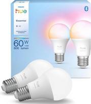 Hue Essential LED bulbs, E27, 8W, A60, 806 lm, White and Color Ambiance, 2pcs. 929004235402 | 8720169392243