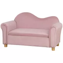 Vaikiška sofa su daiktadėže, 84x41.5x48.5cm, rožinė