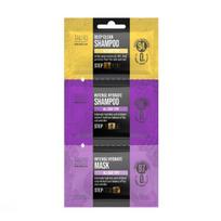 TAURO Ultra Natural Care Deep Clean + Intense Hydrate sample set, šunų ir kačių kailio ir odos šampūnų ir kaukės mėginukų rinkinys 1 x 6 ml, 1 x 8 ml, 1 x 4 ml