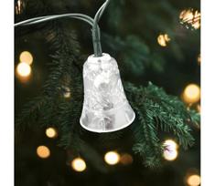 LED lauko girlianda, 20×LED, maitinama 2×AA baterijomis, 2,2 m, IP44, daugiaspalviai varpeliai