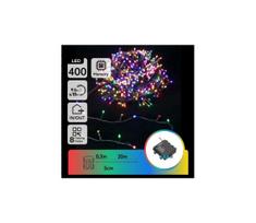 Aigostar - LED lauko girlianda 400xLED/8 funkcijų 4xAA 20,3 m daugiaspalvė