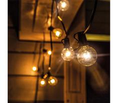 Brilagi - LED lauko dekoratyvinė girlianda GIRLANDA 25xE12 20m juoda IP44 šiltai balta+nuotolinio valdymo pultas