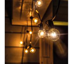 Brilagi - LED lauko dekoratyvinė girlianda GIRLANDA 18xE12 13m juoda IP44 šiltai balta