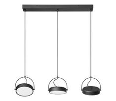 Osram - pakabinama LED liustra ant laido DECOR PUCK 3x LED/12 W/230 V CRI 90 juoda