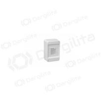 Pawbol 5 mod. virštinkinis skydelis C.2065 (be durelių, su įžeminimo gnybtais, baltas)