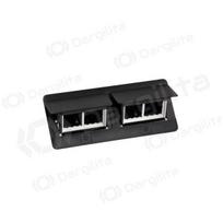 Įleidžiama modulinė dėžutė 2x4 mod. Legrand 654005 (metalinė, juoda)
