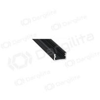 Aliuminis profilis Lumines LED juostoms A (juodas, anoduotas, 3m)