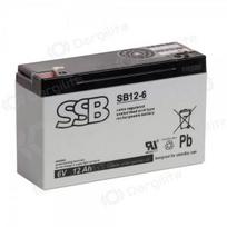 Akumuliatorius (AGM) SSB SB (12Ah, 6V, F1, VRLA)