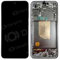 Samsung Galaxy S23 FE ekranas (grafitas) (su rėmeliu) (refurbished)