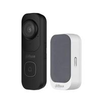 Išmanus belaidis 2K vaizdo durų skambutis su Wi-Fi / judesio aptikimu / dvipusiu garsu / naktiniu matymu 135×45×24.2 mm VDKP01-BG Juodas Dahua