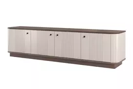 Tv Set Vesper 187 Cm - Cashmere / Nut / Black Handles